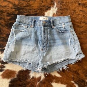 BKE Women's Faded Blue Jean Shorts